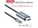 CÁP TYPE C -> HDMI Unitek V410A DÀI 2M